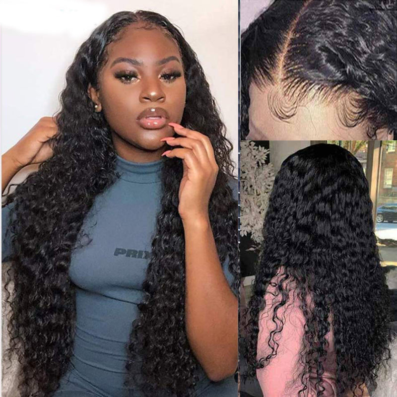 5×5 HD Lace Wigs Deep Wave Brazilian Virgin Human Hair Wig