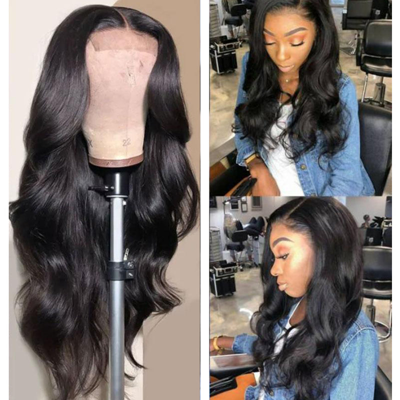 13x4 Lace Frontal Human Hair Wigs, Body Wave, Natural Color, Human Hair Wigs for Black Women Brazilian Human Hair Body Wave Frontal wig Pre Plucked 150%/180%/250% Density