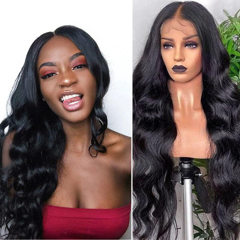 360 Lace Frontal Human Hair Wigs, Loose Wave, Natural Color, 180% Density, 100% Brazilian Remy Human Hair Best Hair 360 Wigs for Black Women Pre Plucked Hairline with Baby Hair