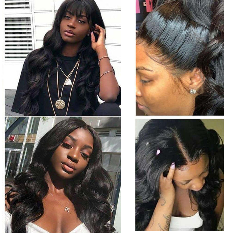 Body Wave Lace Front Human Hair Wigs 4x4 Lace Closure Wigs for Black Women Pre Plucked with Baby Hair Brazilian Body Wave Lace Closure Wigs