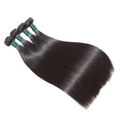 Silky Straight 10A Virgin Human Hair 4×4 Lace Closure with 3 Bundles
