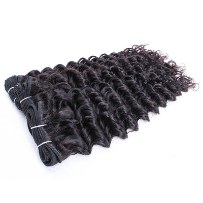 Virgin Human Hair Weaving 3 Bundles Kinky Curly Hair With 13x4 Lace Frontal 100% Human Hair Extension Mongolian Virgin Hair