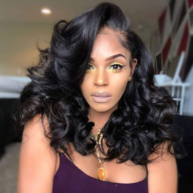 Loose Wave 3 Bundles with Closure Virgin Human Hair Bundles with 4*4 Free Part Closure Unprocessed Virgin Human Hair Natural Black